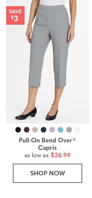 Pull-On Bend Over Capris as low as $26.99