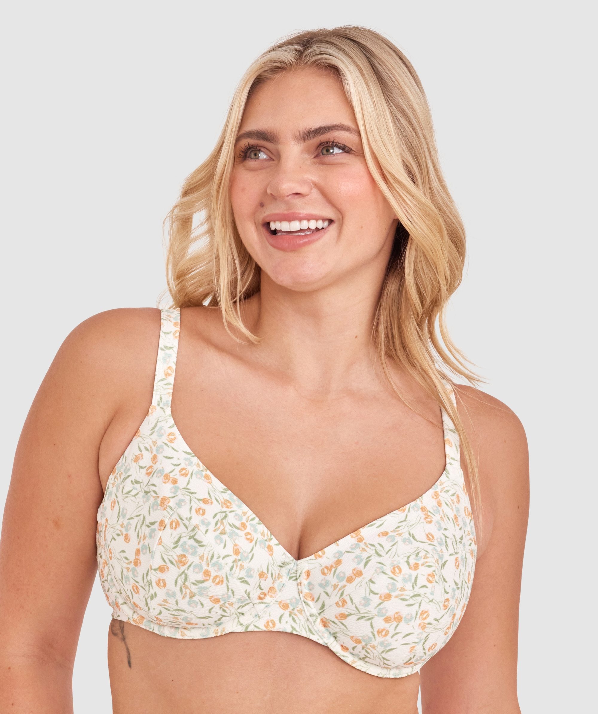 Alexandra Full Cup Underwire Bikini Top - Print Floral