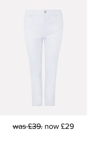 Idabella capri jeans with organic cotton white