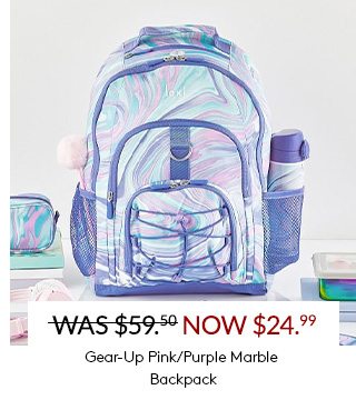 GEAR-UP PINK/PURPLE MARBLE BACKPACK