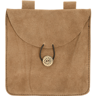 Large Brown Suede Pouch