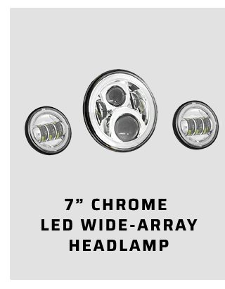 Chrome LED Wide-Array Headlamp