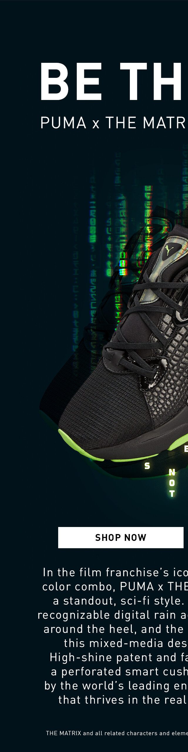 BE THE ONE | PUMA x THE MATRIX XETIC Halflife | Shop now