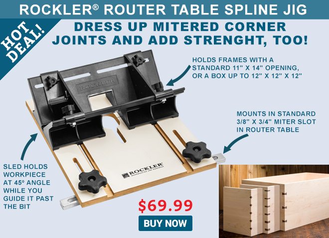 Hot Deal! Save $30 on the Rockler Router Table Spline Jig