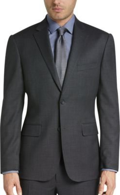 Awearness Kenneth Cole Gray Tic Slim Fit Suit