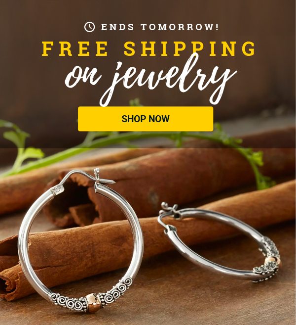 ENDS TOMORROW! | Free Shipping on jewelry | SHOP NOW