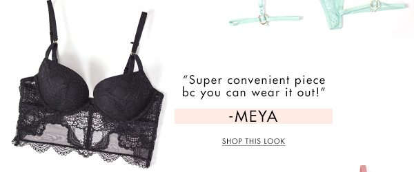 “Super convenient piece bc you can wear it out!” Meya. Shop this look. 