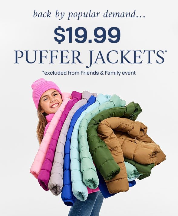 $19.99 Puffer Jackets