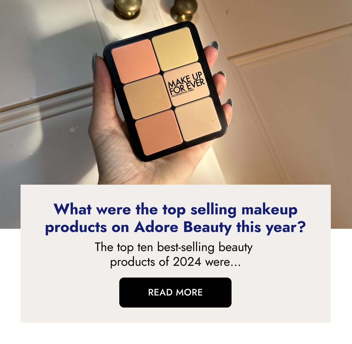 What were the top selling makeup products on Adore Beauty this year?