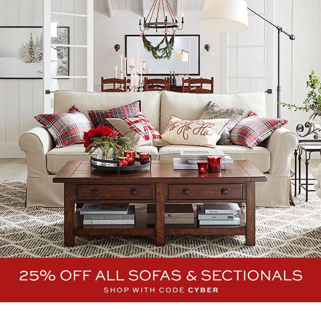 25% OFF ALL SOFAS & SECTIONALS