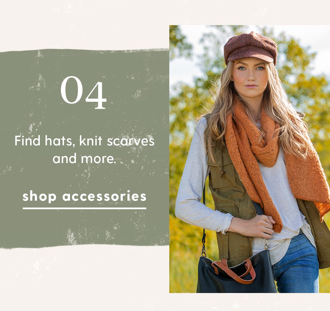 Find hats, knit scarves and more. Shop Accessories.