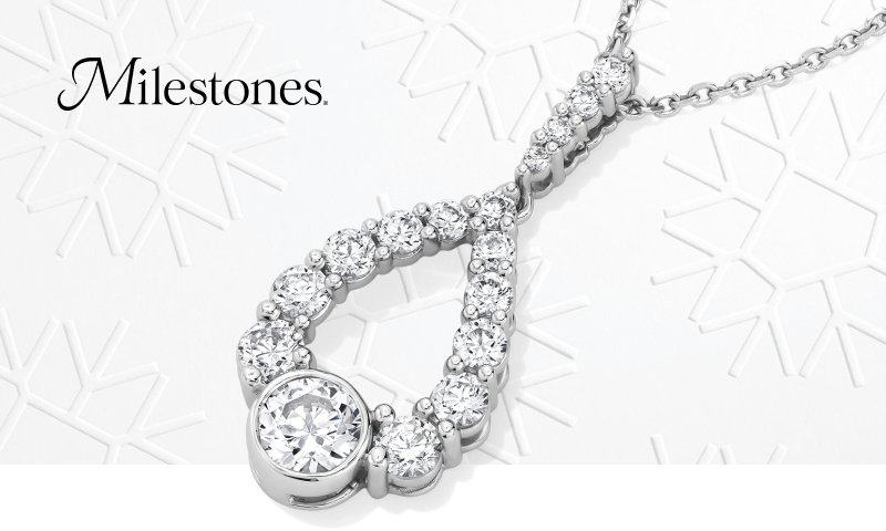 Milestones Diamond Teardrop Necklace