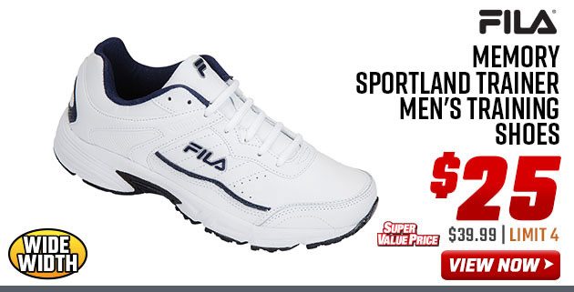 Fila Memory Sportland Trainer Men's Wide Training Shoes