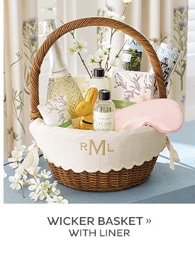 Wicker Basket with liner