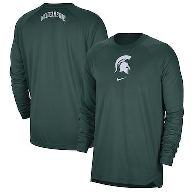 Men's Nike Green Michigan State Spartans Basketball Spotlight Performance Raglan T-Shirt