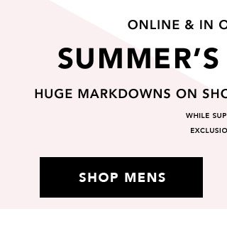 Shop Summer's Over Sale - Shop Mens Sale