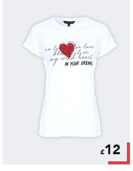 Heart slogan tee