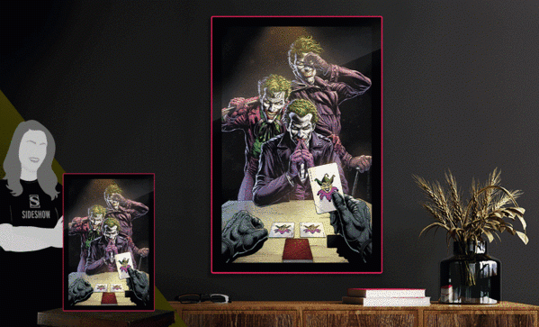 Three Jokers Comic Cover LED Poster Sign Wall Light by Brandlite