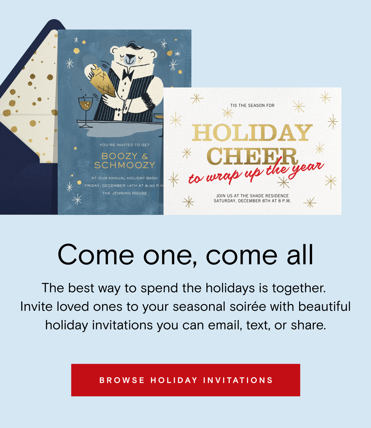 BROWSE HOLIDAY INVITATIONS