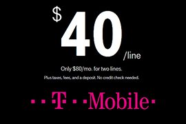 Get unlimited data on 2 lines for just $80/mo + No Contracts