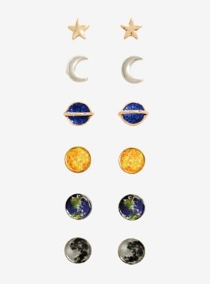 Blackheart Solar System Earring Set