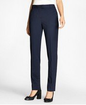 Tapered Stretch Wool Trousers