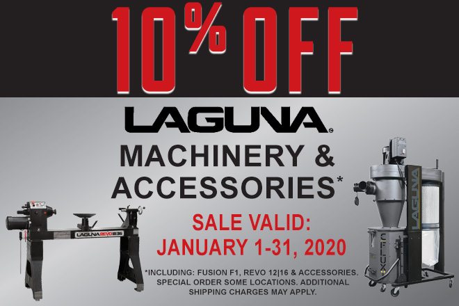 10% Off Laguna Machinery & Accessories!