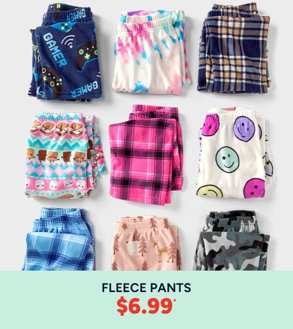 $6.99 Fleece PJ Pants