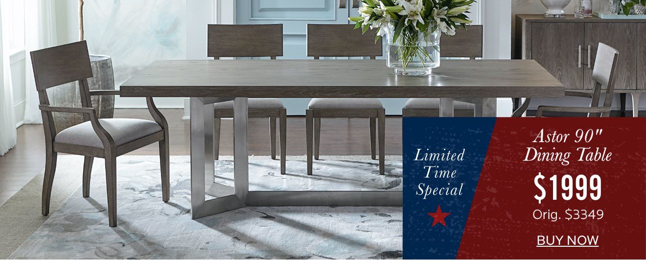 Astor 90" Dining Table. Shop Now.
