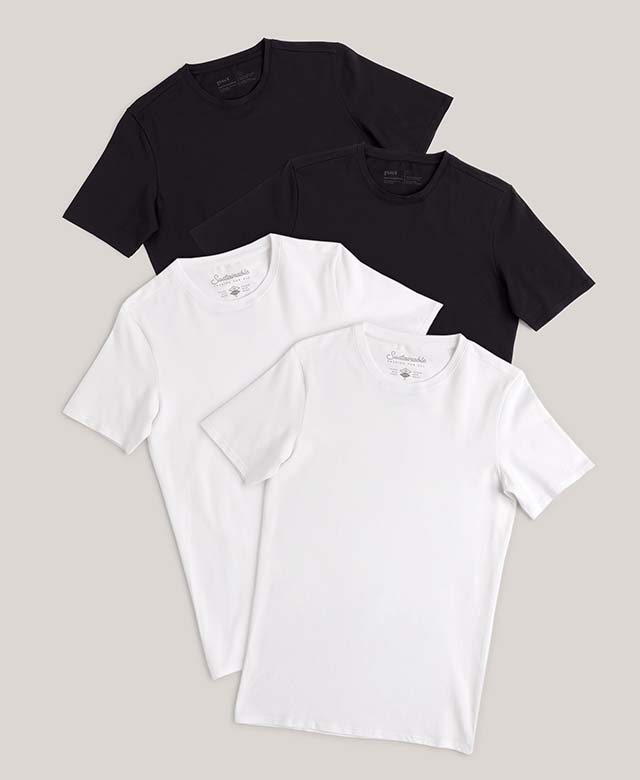 Stretch-Fit Crew Undershirt 4-Pack