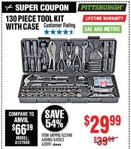 View 130 Pc Tool Kit with Case