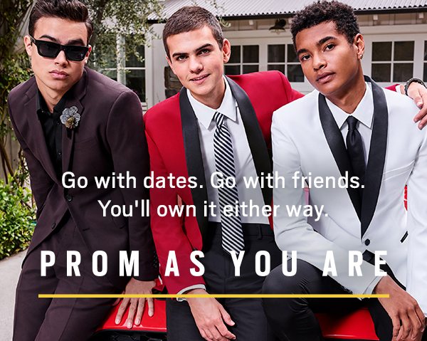 Go with dates. Go with friends. You'll own it either way. Prom as you are.