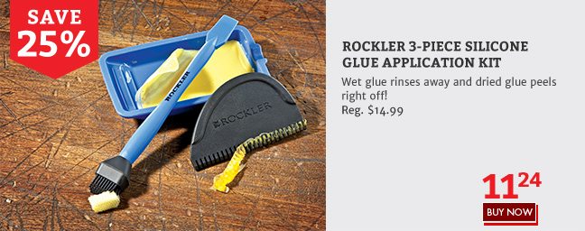 Save 25% on the Rockler 3-Piece Silicone Glue Application Kit