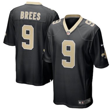 Nike Drew Brees New Orleans Saints Black Team Color Game Jersey