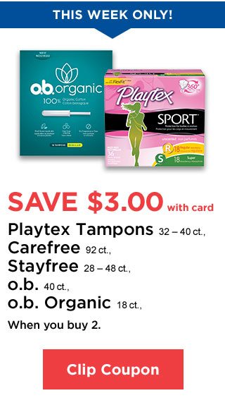 Tampons - Clip Coupon