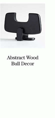 Abstract Wood Bull Decor