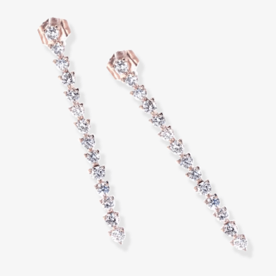 Lab-Grown Diamonds by KAY Drop Earrings 1-1/4 ct tw 14K Rose Gold