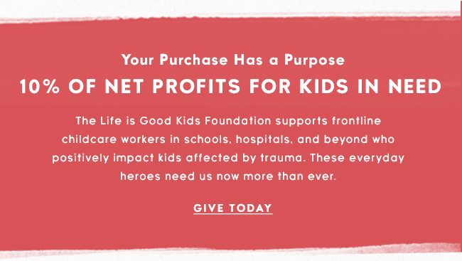 10 percent of net profits for kids in need