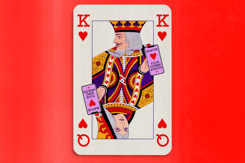 A king finds love in a queen looking for a king looking for a queen to love.