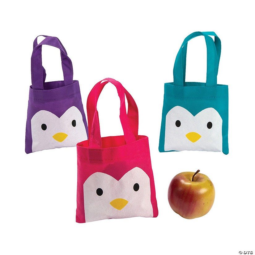 Mini Penguin Tote Bags - 12 Pc.