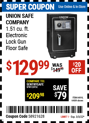 DIGITAL FLOOR SAFE-1.51 CU.FT