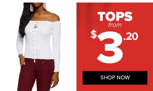 Shop Tops from $3.20