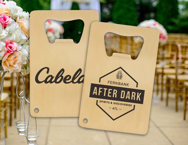 Credit Card Brushed Gold Bottle Opener