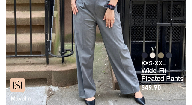 PDP6 - WOMEN WIDE Fit Pleated Pants