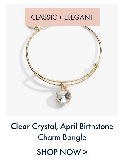 April Birthstone Charm Bangle| Shop Now