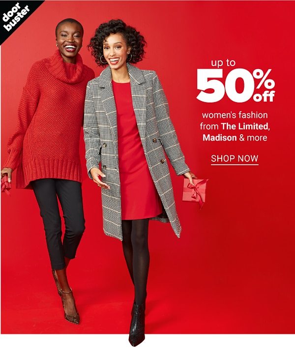 up to 50% off women's fashion from The Limited, Madison and more - Shop Now