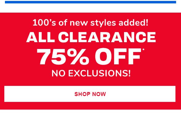 75% Off All Clearance