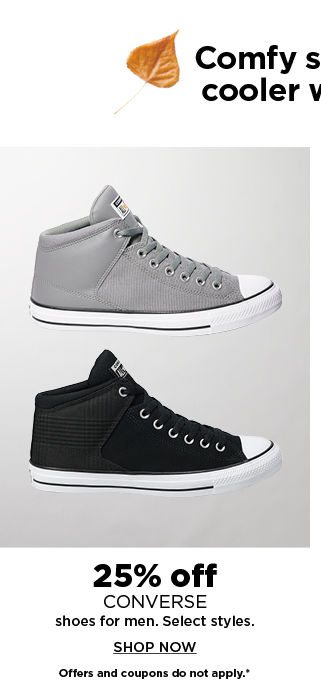 25% off converse shoes for men. shop now.