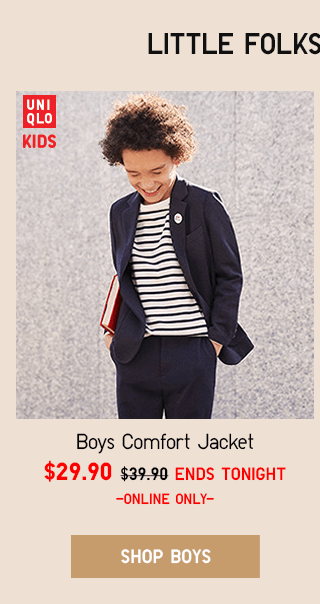 BOYS COMFORT JACKET $29.90 - SHOP BOYS