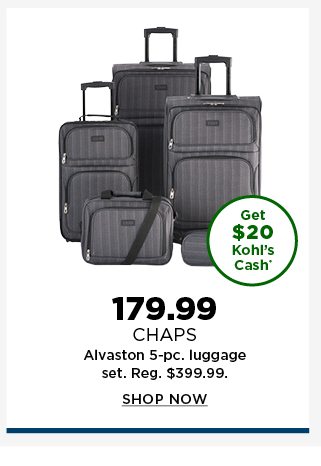 kohls chaps 5 piece luggage